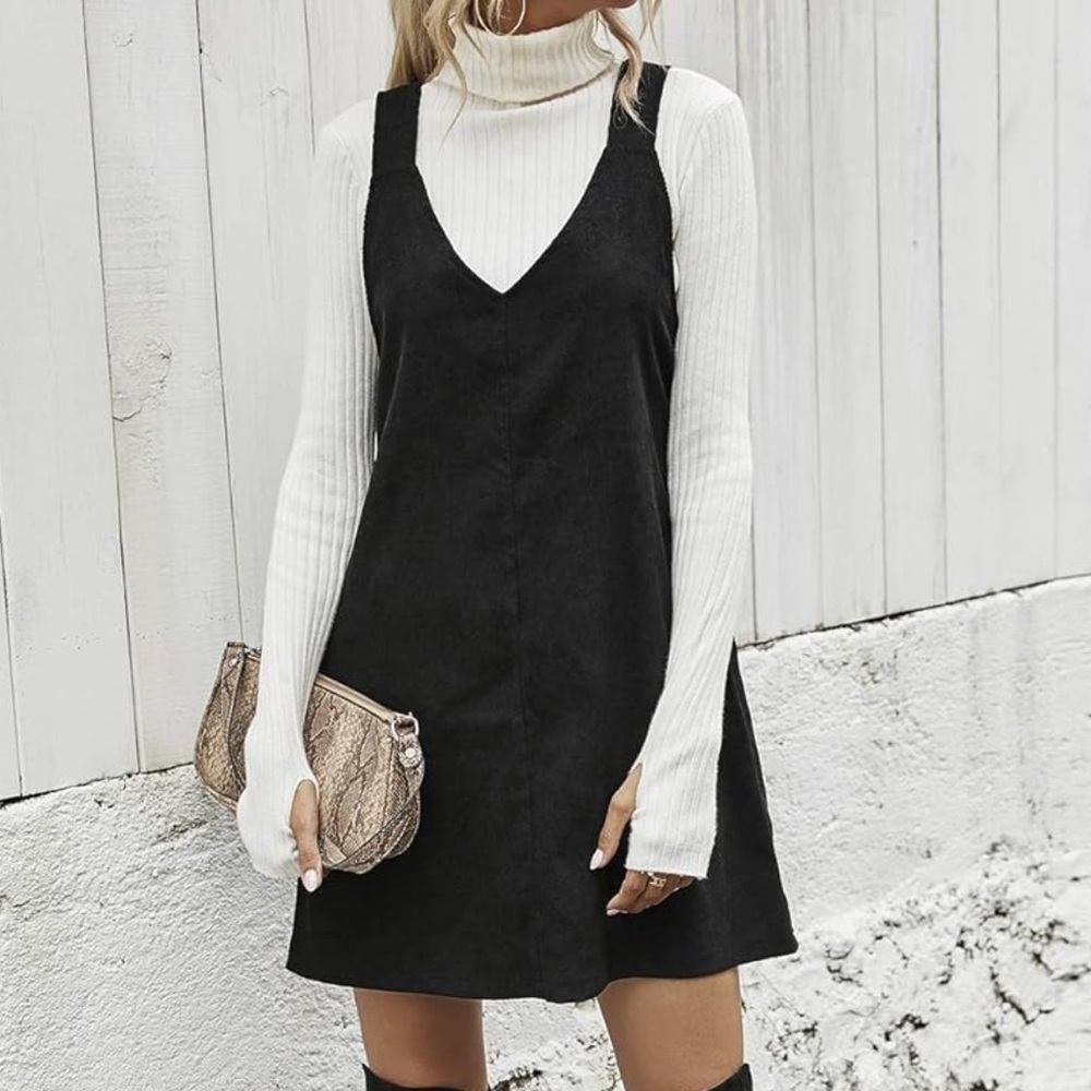Women’s corduroy overall dress